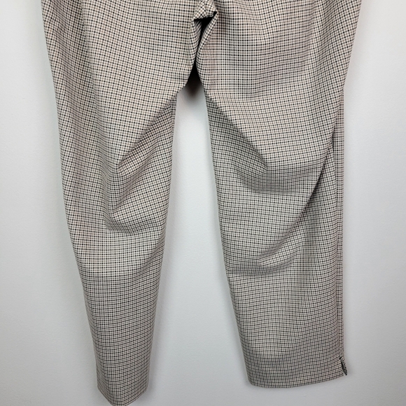 Talbots High Waist Hampshire Ankle Pant Size 18W Tan Houndstooth Check Straight - Picture 7 of 12